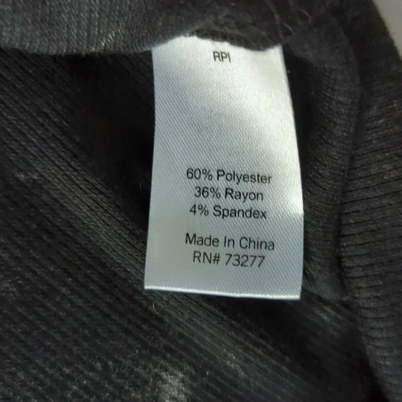 So juniors flutter sleeve mineral Black ribbed knit tee - Picture 5 of 8